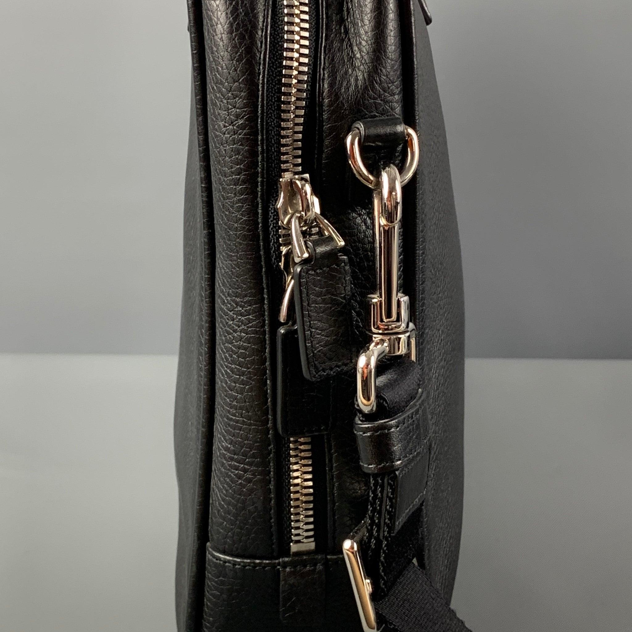 BALLY Black Leather Top Handles Shoulder Bag For Sale 2