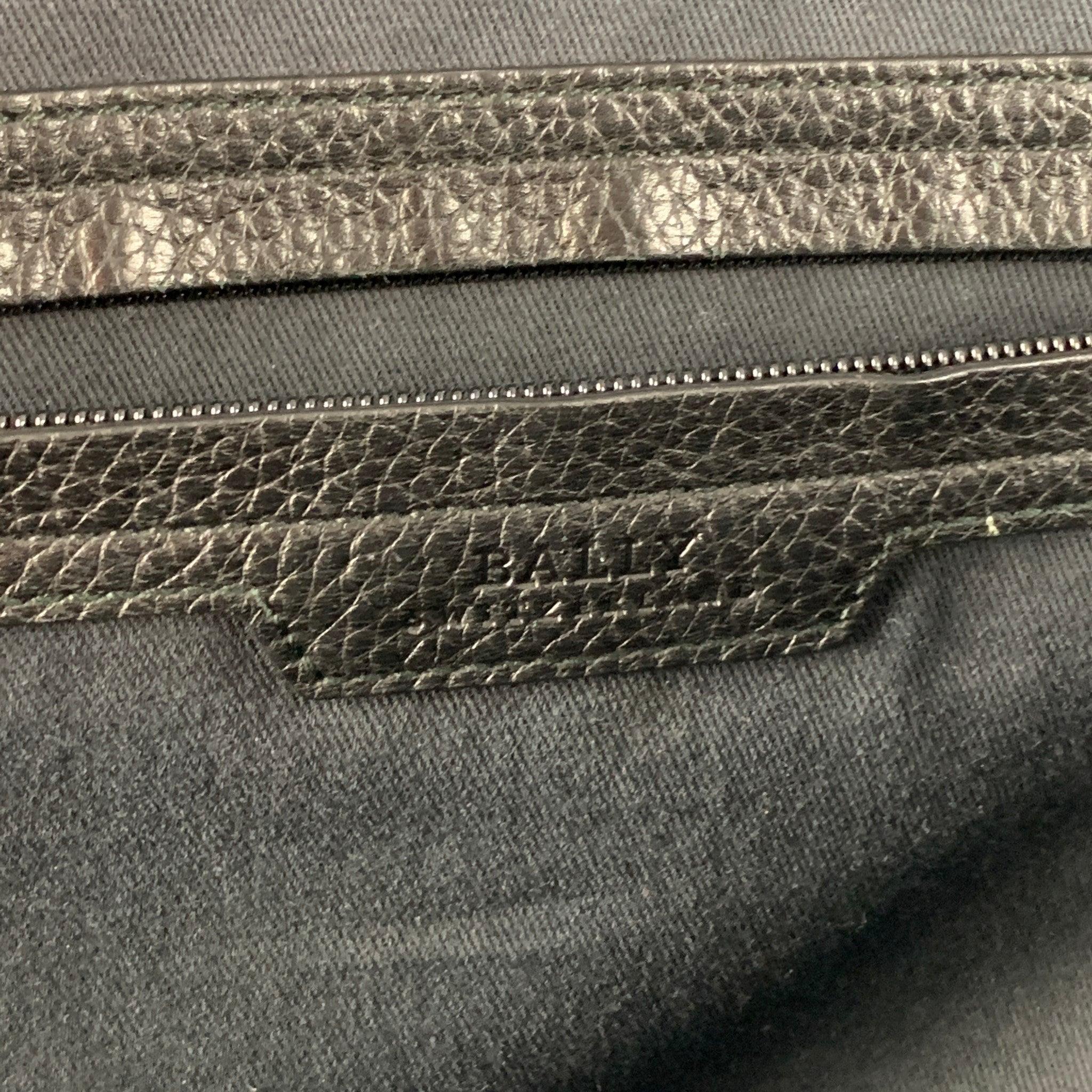 BALLY Black Leather Top Handles Shoulder Bag For Sale 4