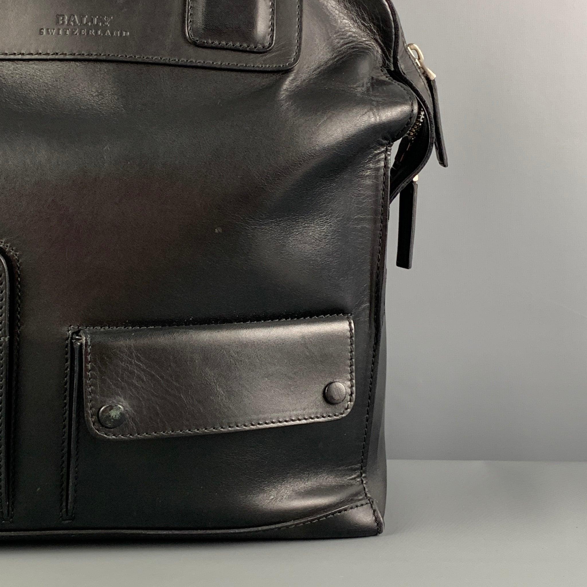 BALLY Black Leather Top Handles Tote Bag In Good Condition In San Francisco, CA