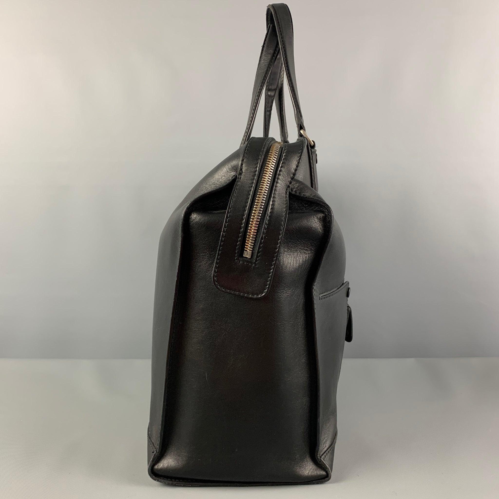 Men's BALLY Black Leather Top Handles Tote Bag