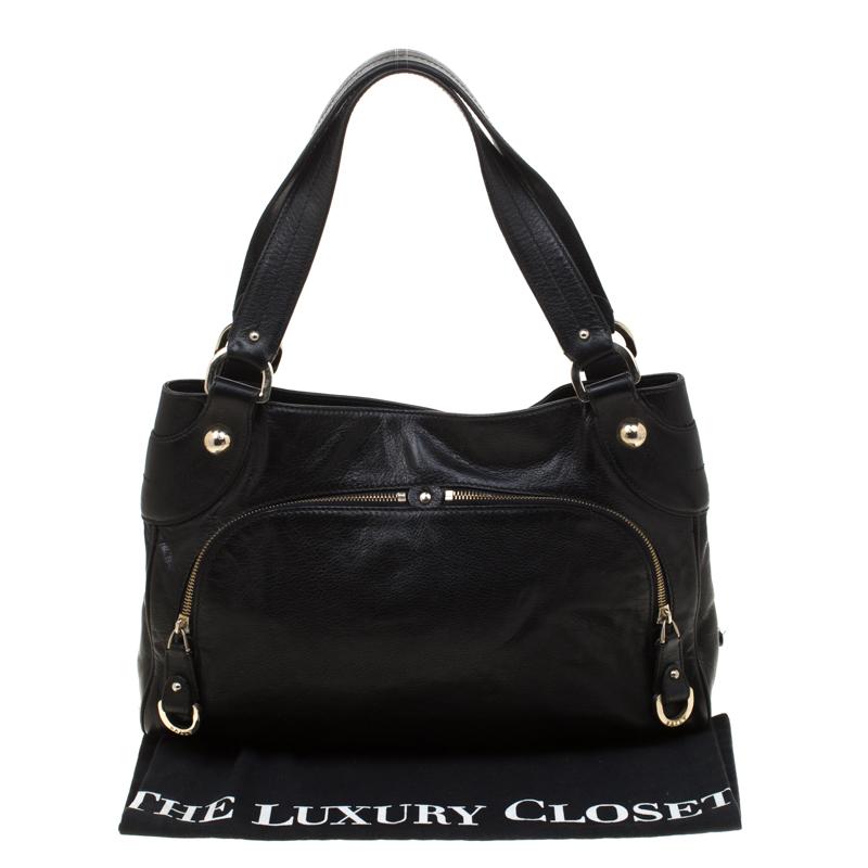 Bally Black Leather Tote 7