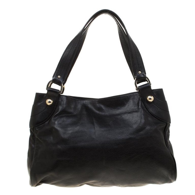 Bally Black Leather Tote For Sale at 1stDibs
