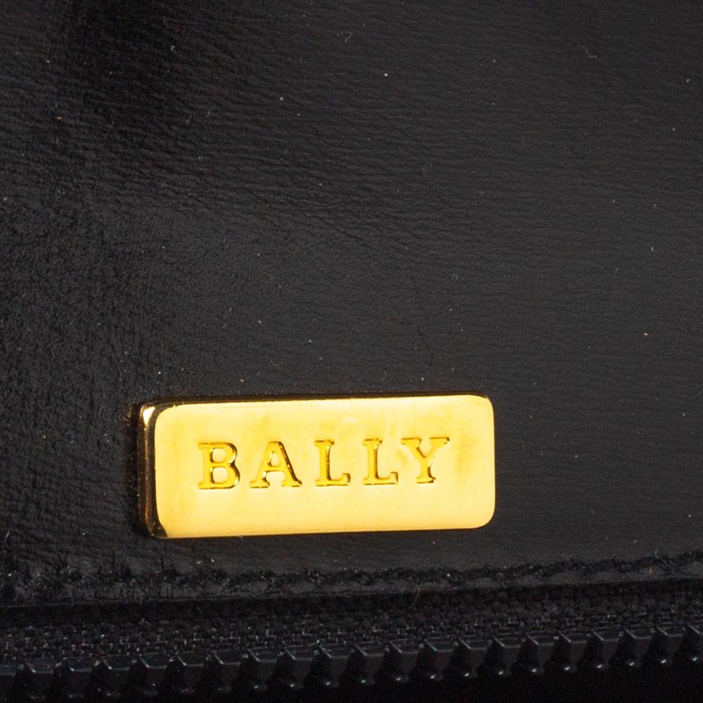 Bally Black Leather Vintage Top Handle Bag 2