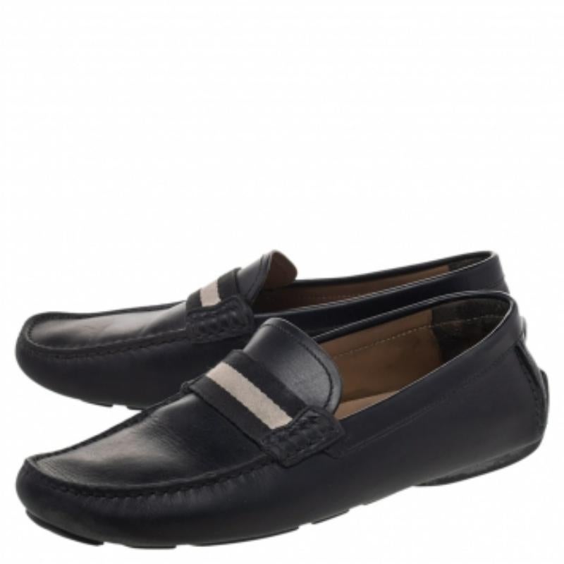 Noir Bally - Mocassins à enfiler en cuir noir Wabler - Taille 39
