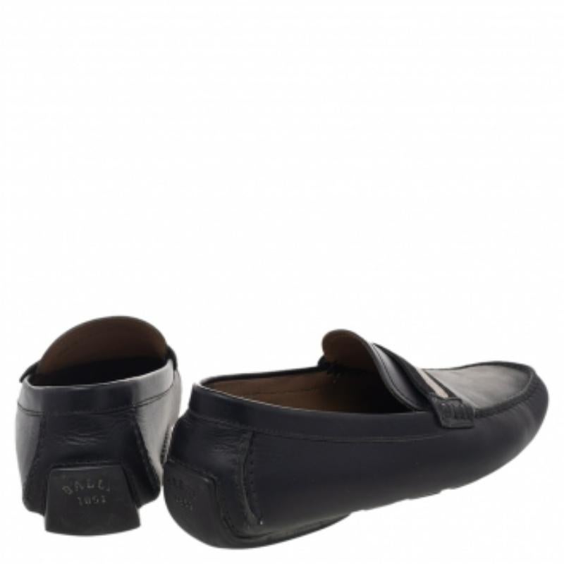 Bally - Mocassins à enfiler en cuir noir Wabler - Taille 39 1