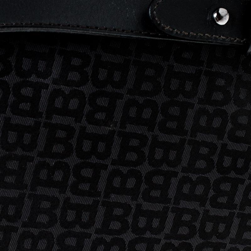 Bally Black Monogram Canvas and Leather Flap Shoulder Bag 4