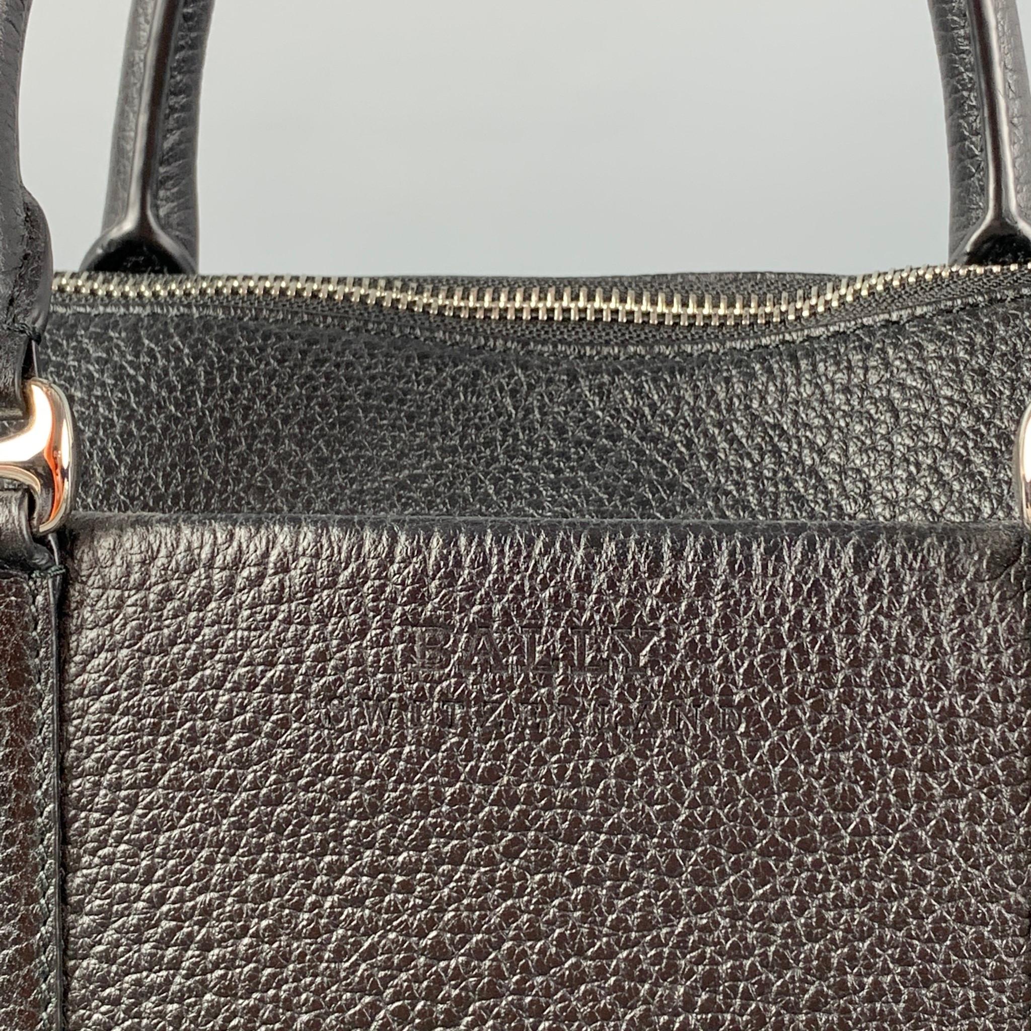 BALLY Black Pebble Grain Leather Shoulder Bag 4