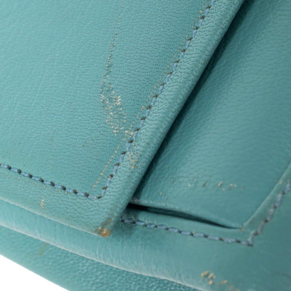 Bally Blue Leather Chain Shoulder Bag 2