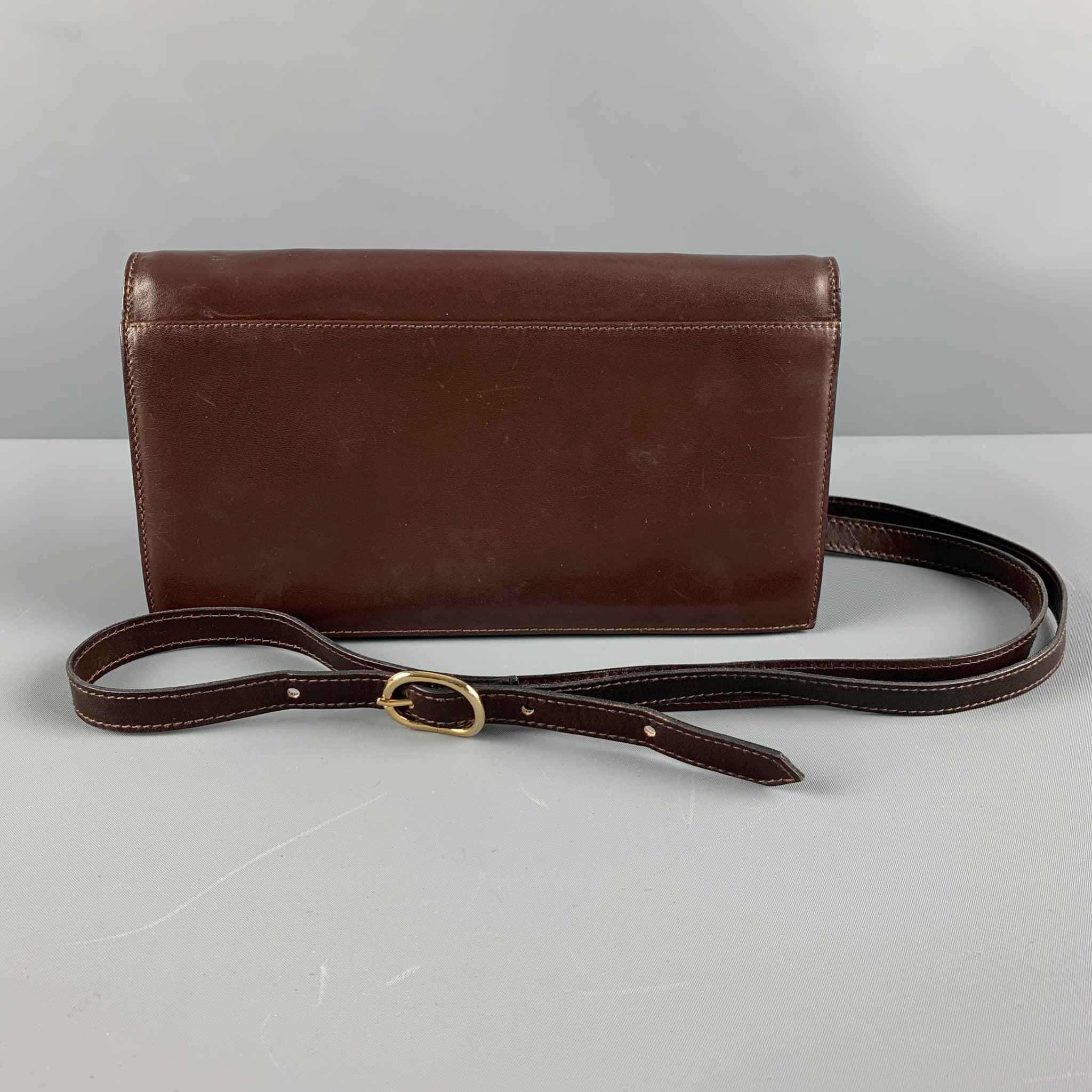 Men's BALLY Brown Solid Shoulder Bag Handbag For Sale