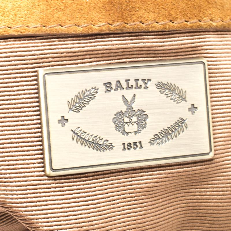 Bally Brown Suede and Leather Shopper Tote For Sale 6