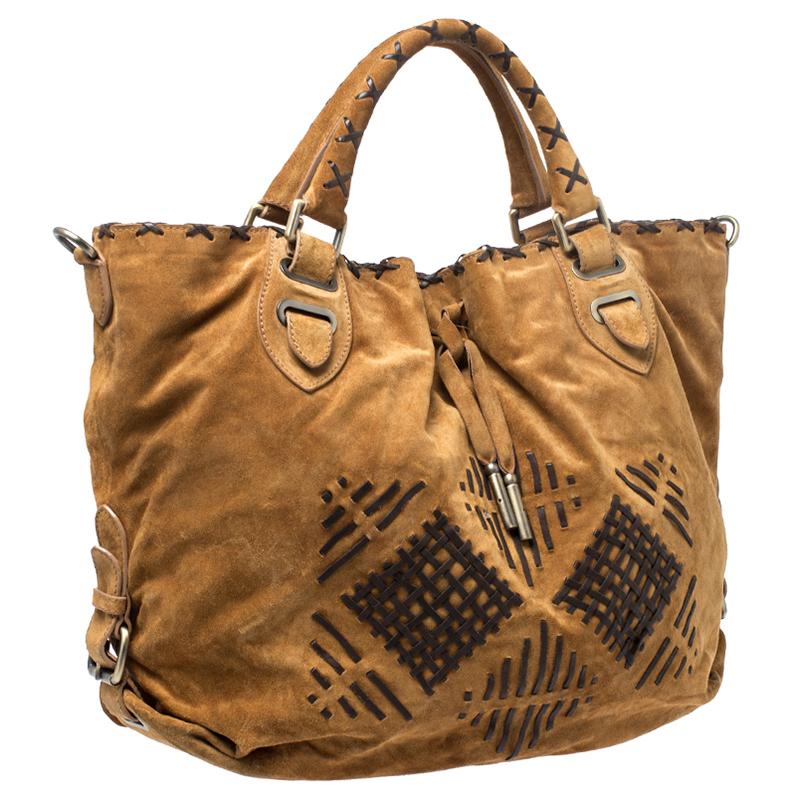 wildleder tasche shopper