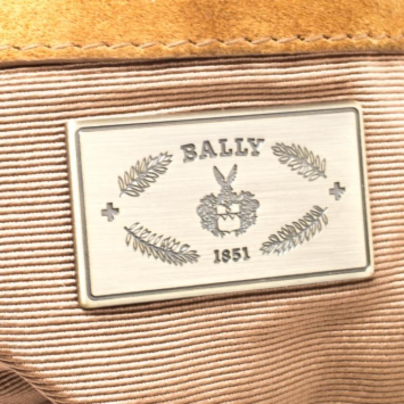 Bally Shopper-Tasche aus braunem Wildleder und Leder im Angebot 1