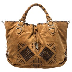 Bally Brown Suede and Leather Shopper Tote