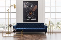 Bally c1980 Golf Shoe Advertising Poster, Roger Bezombes