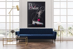 Bally c1980 Golf Shoe Advertising Poster, Roger Bezombes