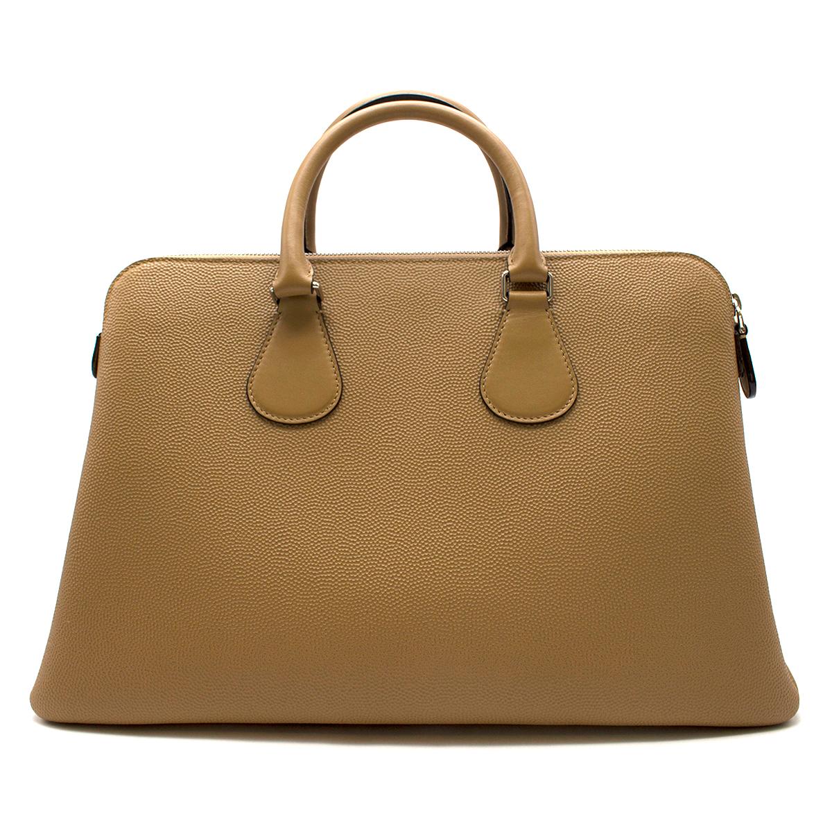 Bally camel-brown hammered-leather tote bag (Braun) im Angebot
