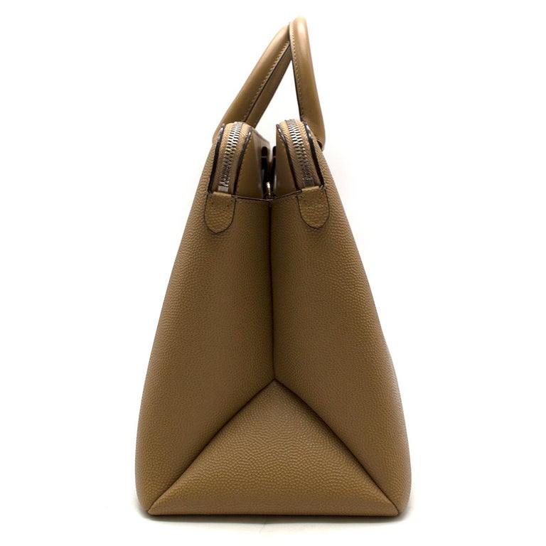Bally camel-brown hammered-leather tote bag For Sale at 1stdibs