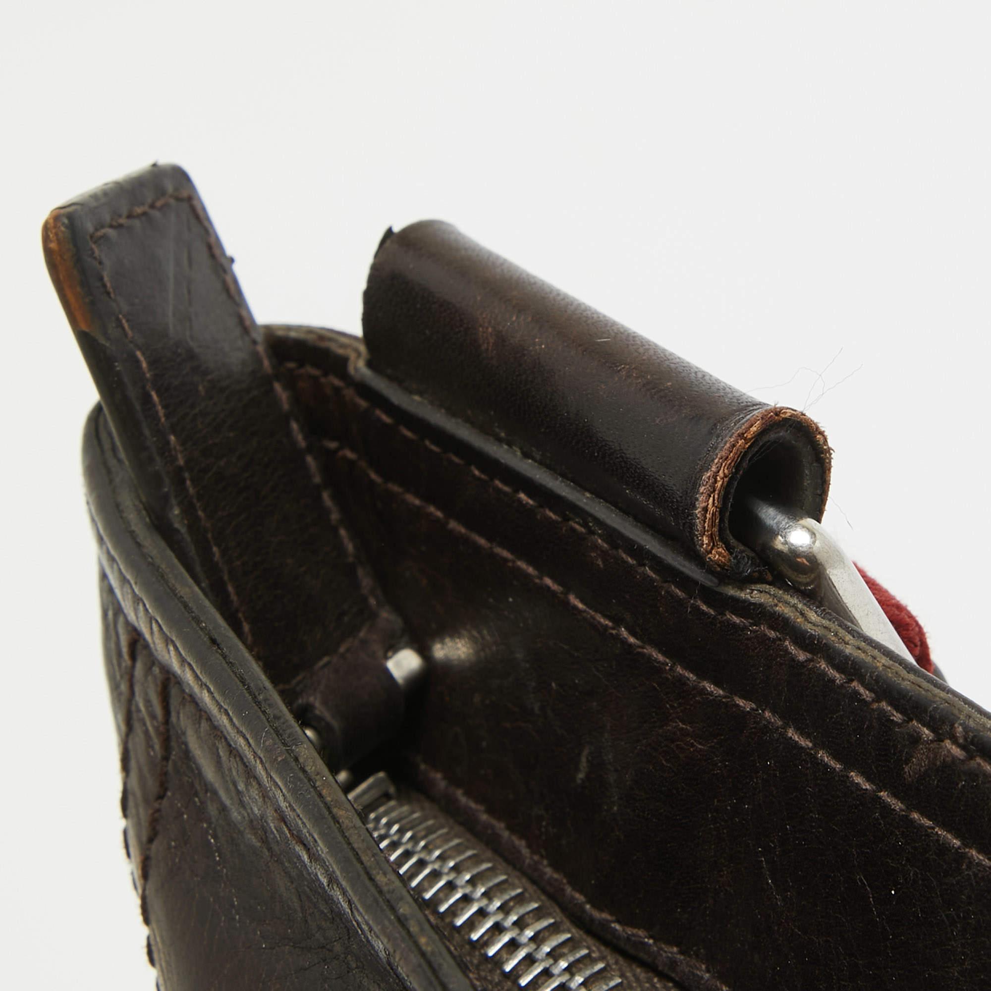 Bally Choco Brown Leather Messenger Bag 2