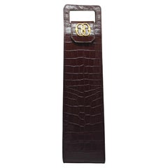 Bolso con asas Bally Croc Embossed Wine en rojo vino