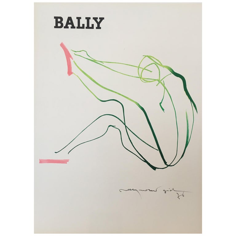 Bally Gid Femme, Small Format, Original Vintage Poster, 1976 For Sale