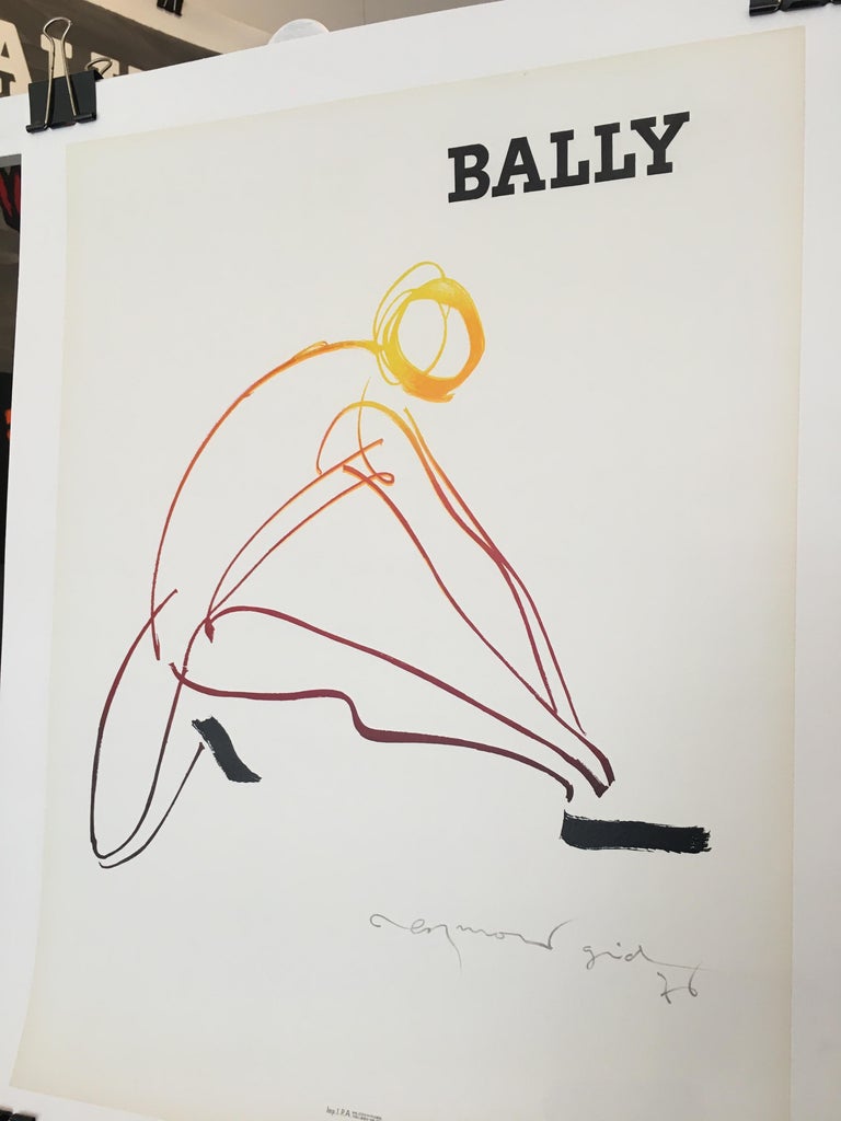 French Bally Gid Homme, Small Format, Original Vintage Poster, 1976 For Sale