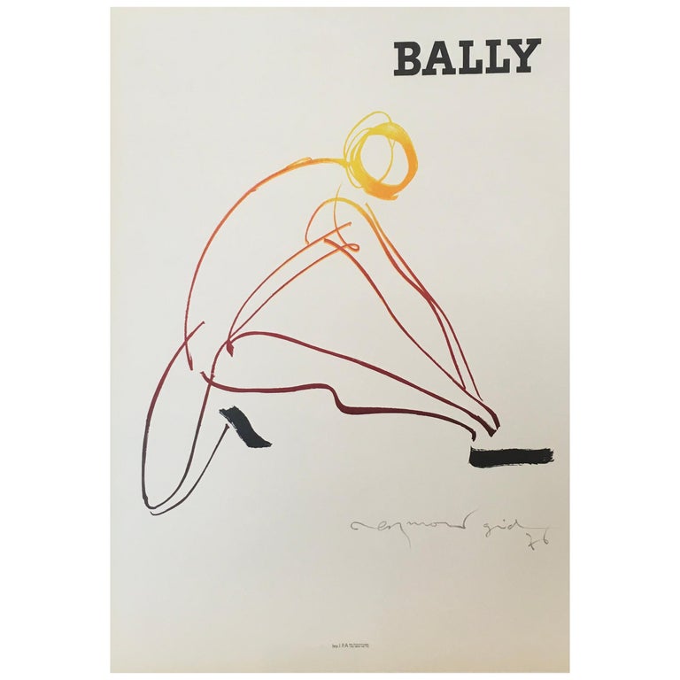 Bally Gid Homme, Small Format, Original Vintage Poster, 1976 For Sale