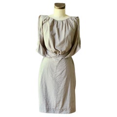 Vintage BALLY Gray RARE Sleeveless Dress Italy 4/38