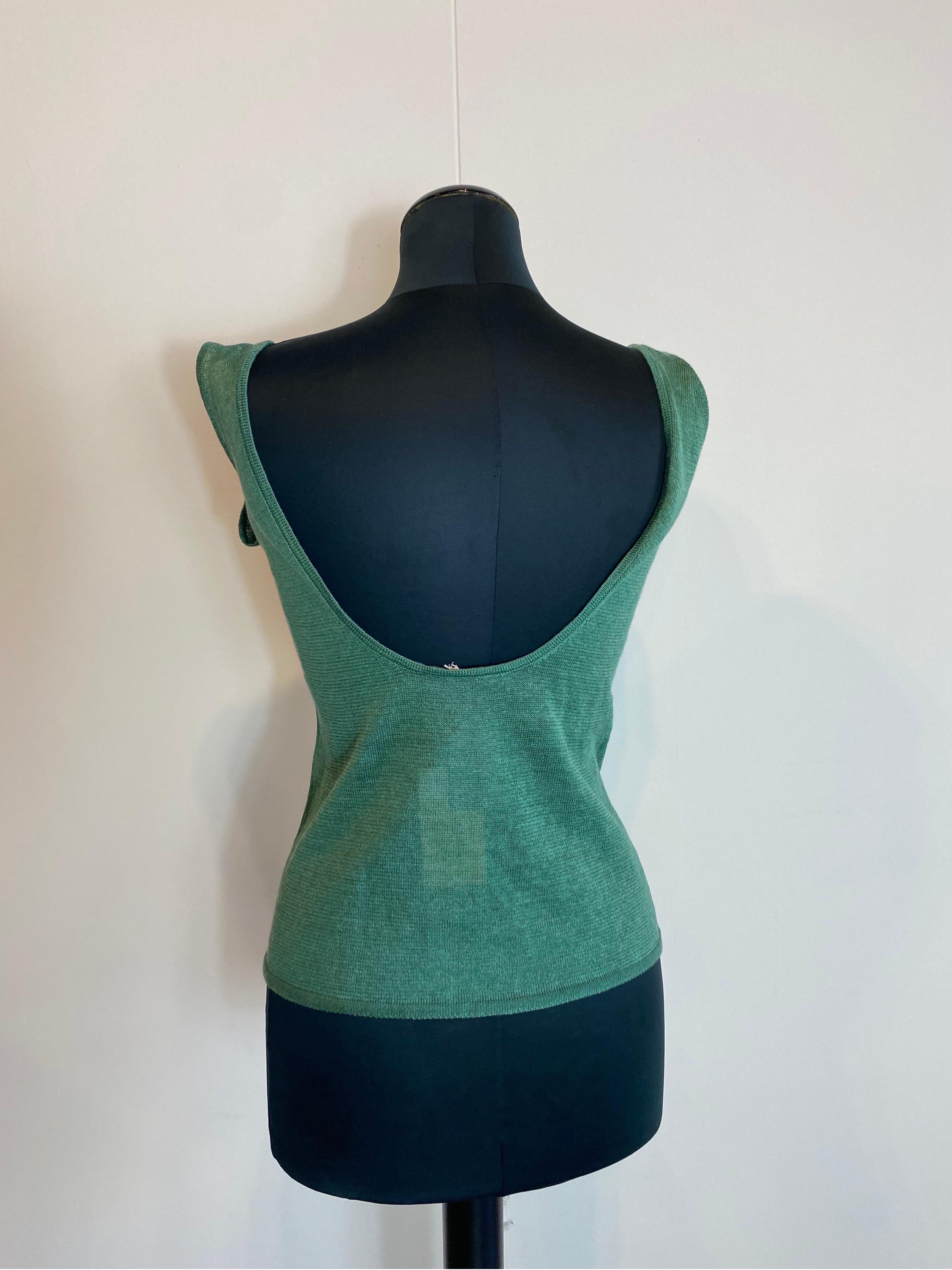 Set Twin in lino verde Bally in vendita 1