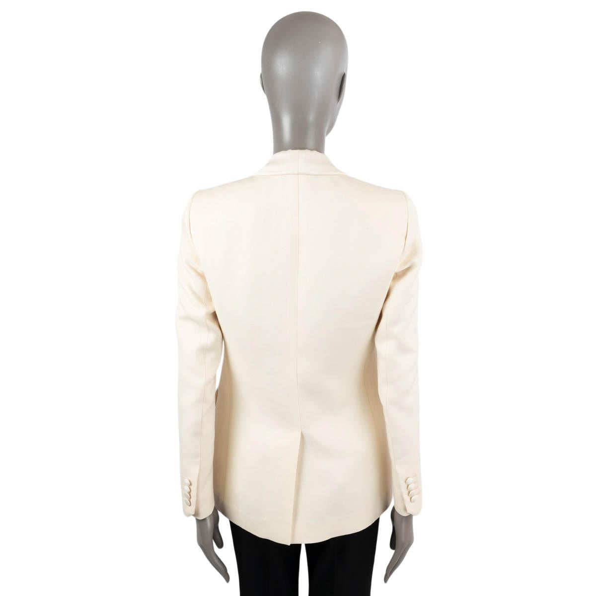 Women's BALLY ivory wool & silk 2016 SHAWL COLLAR TUXEDO Blazer Jacket 38 M For Sale