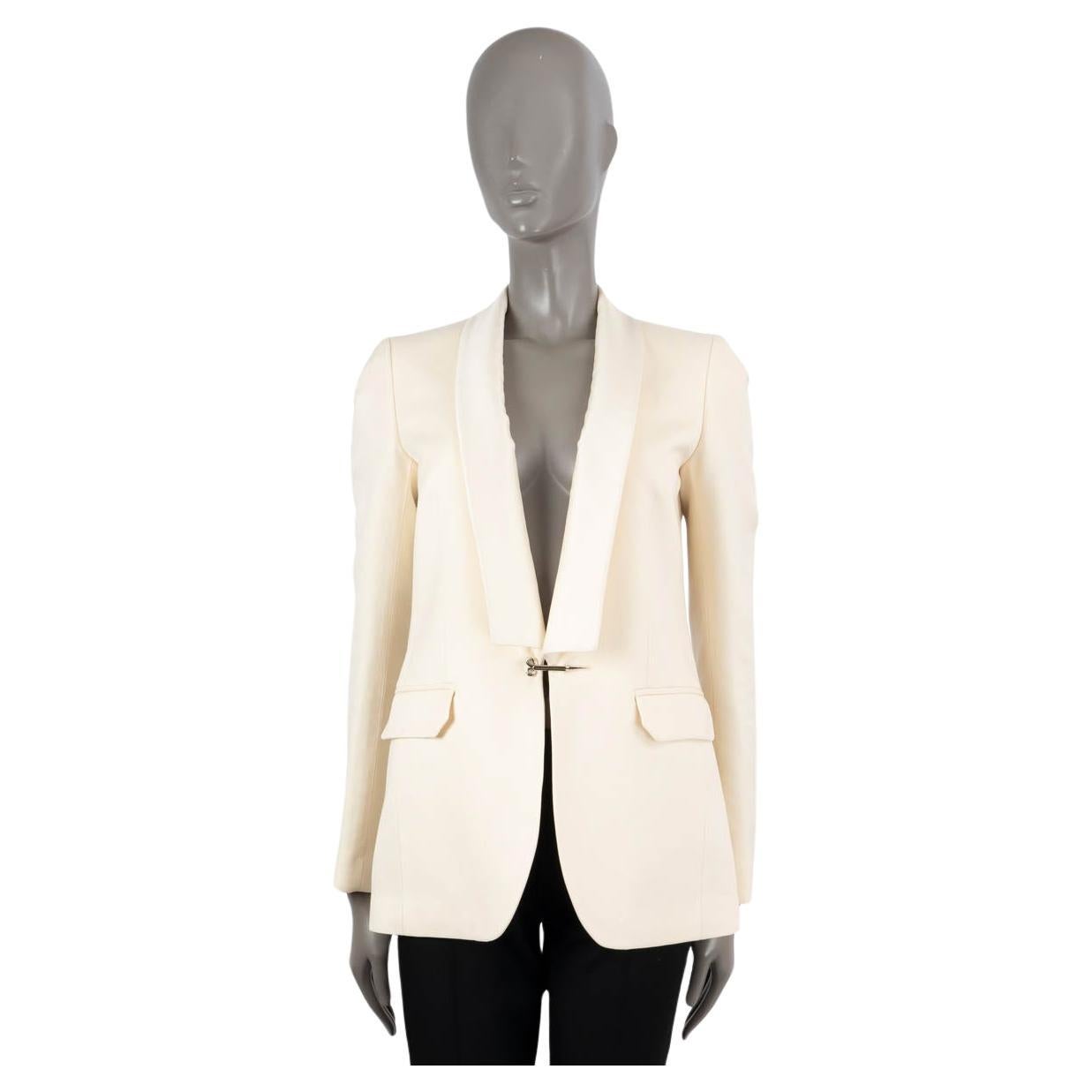 BALLY ivory wool & silk 2016 SHAWL COLLAR TUXEDO Blazer Jacket 38 M For Sale