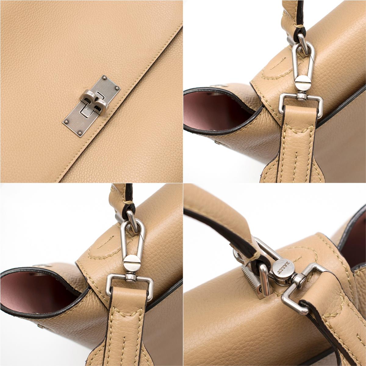 Women's Bally Leather Breeze Beige Small Top handle Bag