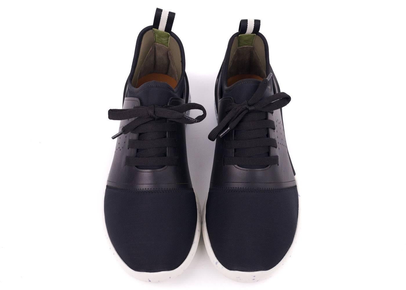 Bally Men's Avelle Black Evergreen Sneakers In New Condition For Sale In Brooklyn, NY