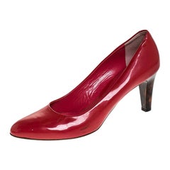 Bally Pink Patent Leather Round Toe Pumps Size 41