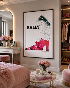 Bally Plume c1980 Shoe Advertising Poster, Roger Bezombes