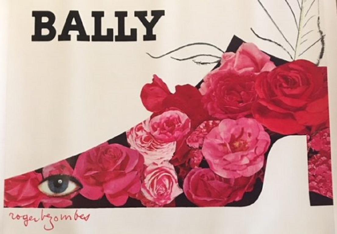 Bally Plume Roger Bezombes Original Vintage Poster In Good Condition In Melbourne, Victoria