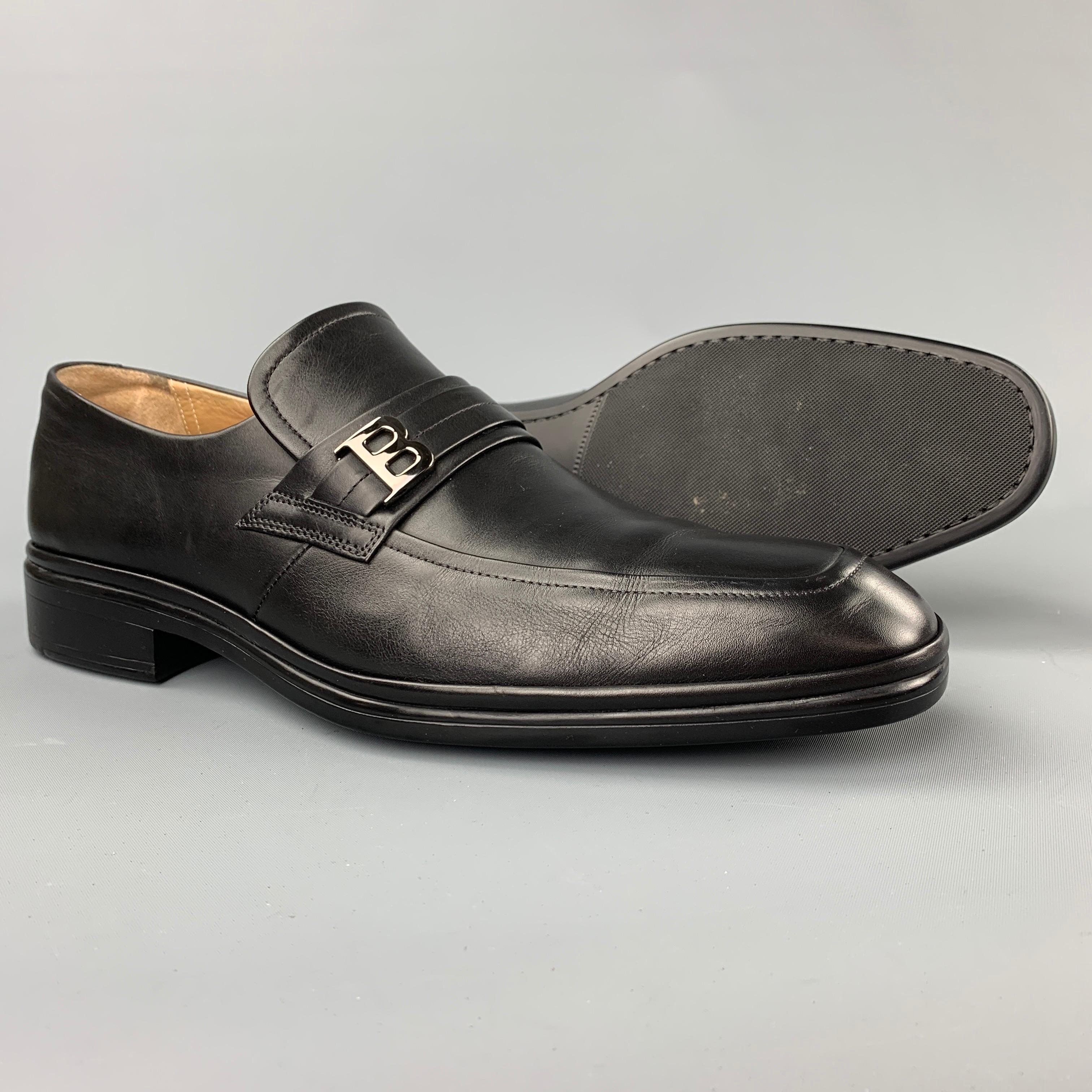 bally loafers black