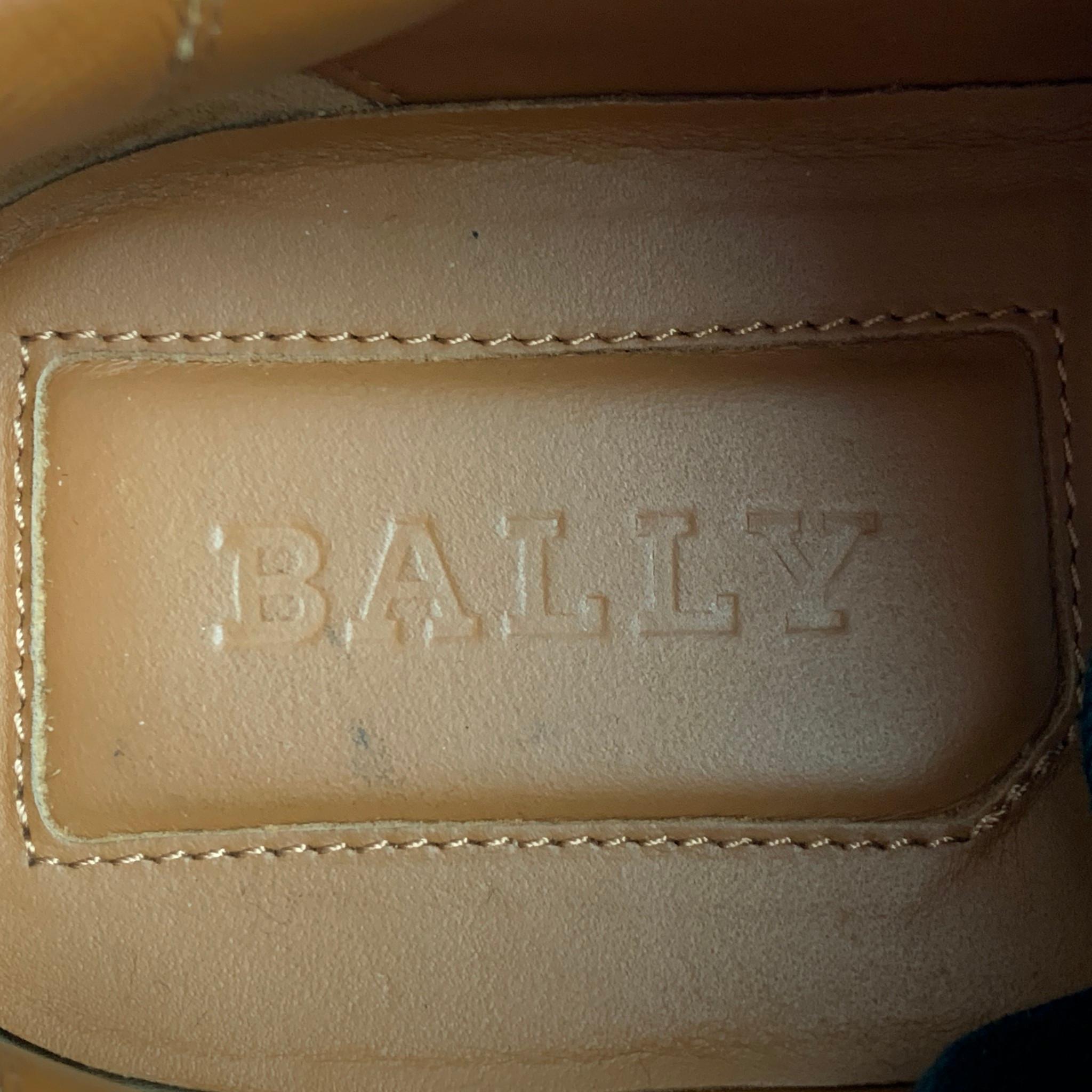 BALLY Size 10 Taupe Black Mixed Materials Suede Sneakers 2