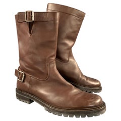 Bottes BALLY en cuir marron, taille 11,5, à enfiler