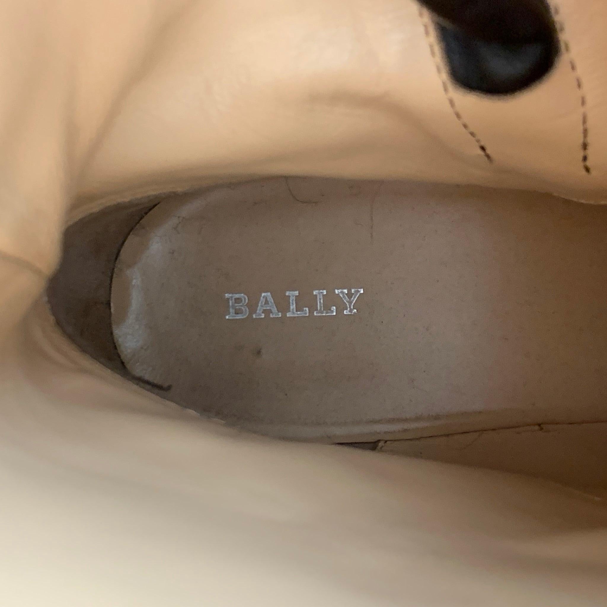 BALLY Size 12 Brown Leather Belted Desia Boots For Sale 3