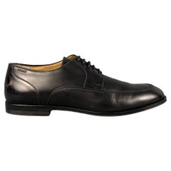 BALLY Size 6.5 Black Leather Lace Up Shoes