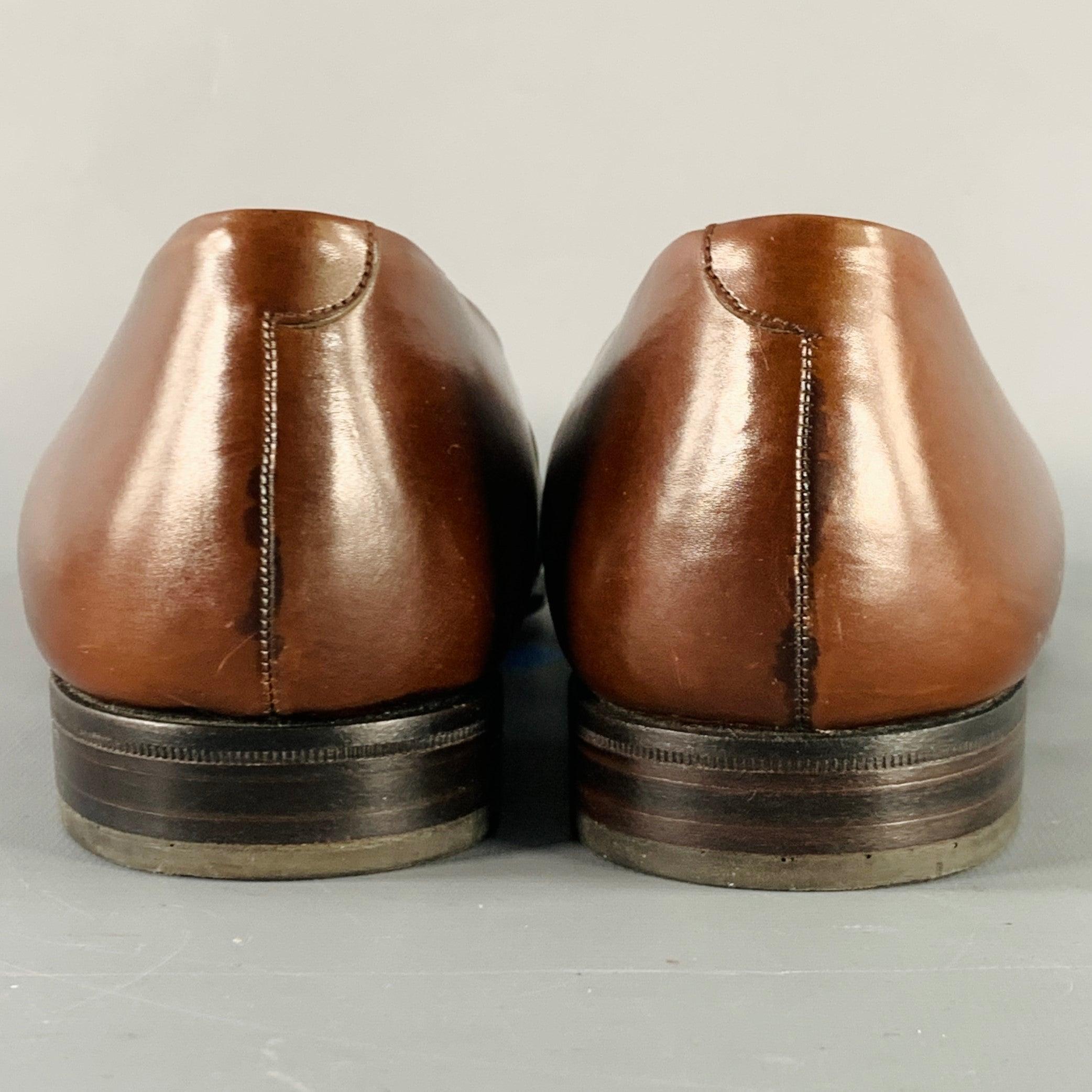 BALLY Size 8 Brown Penny Loafers In Good Condition For Sale In San Francisco, CA