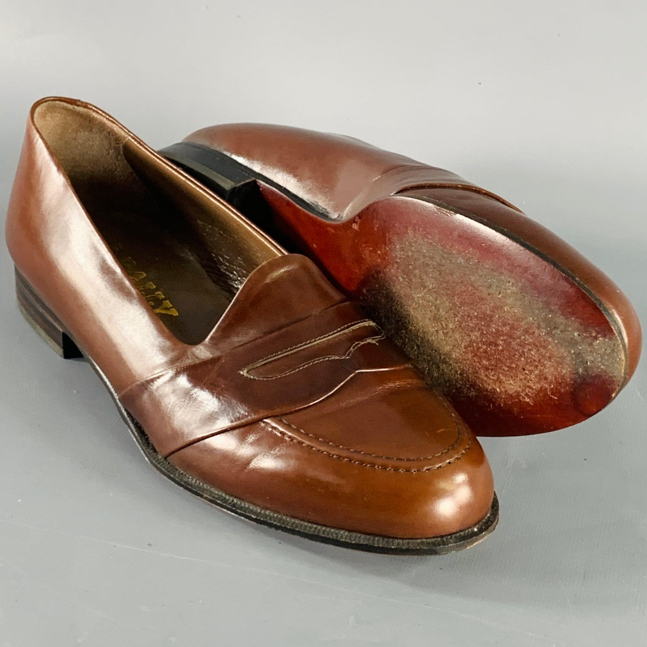 BALLY Size 8 Brown Penny Loafers For Sale 1