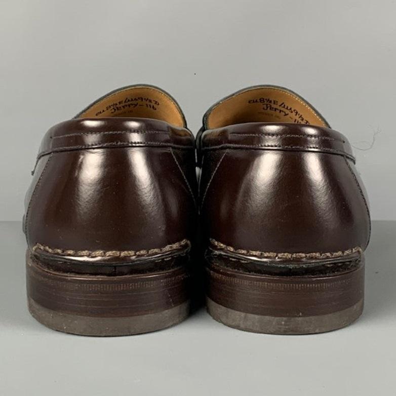 BALLY Size 9.5 Brown Blue Two Toned Leather Slip On Perry Loafers For Sale 1