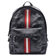 Zaino Harper in pelle a righe di Bally in nero