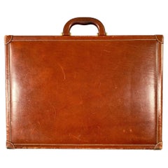 BALLY Tan Brown Crackled Leather Briefcase Bags & Leather Goods