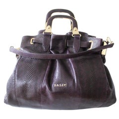 Borsa Bally Violet Lizard