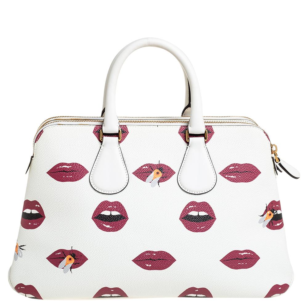 coach lip print bag