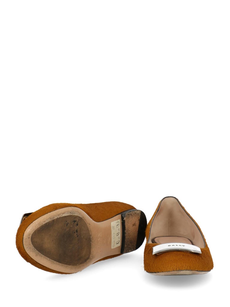 camel ballerina flats