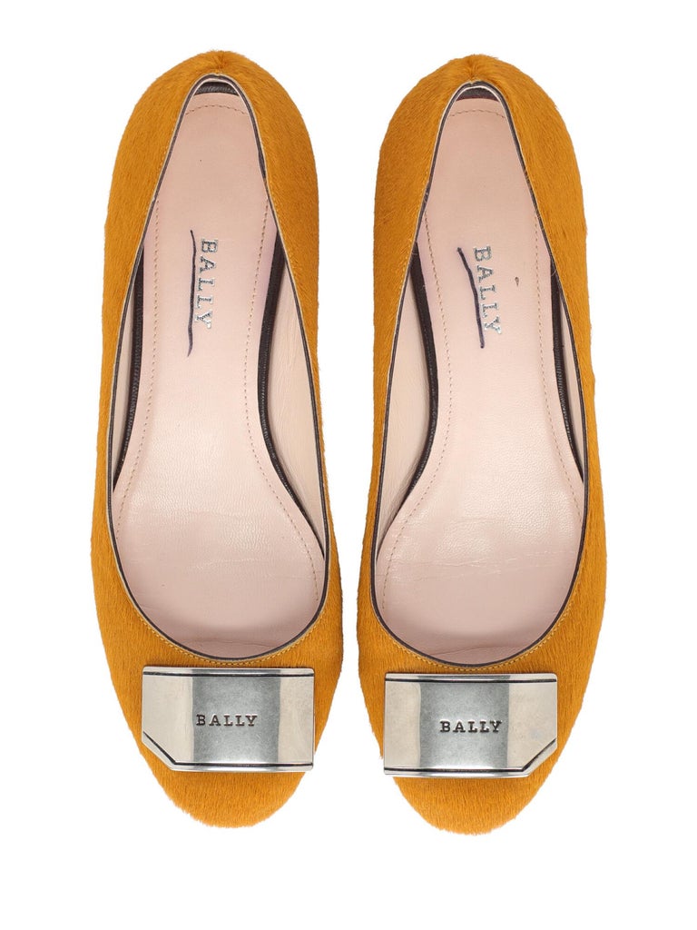 camel ballerina flats