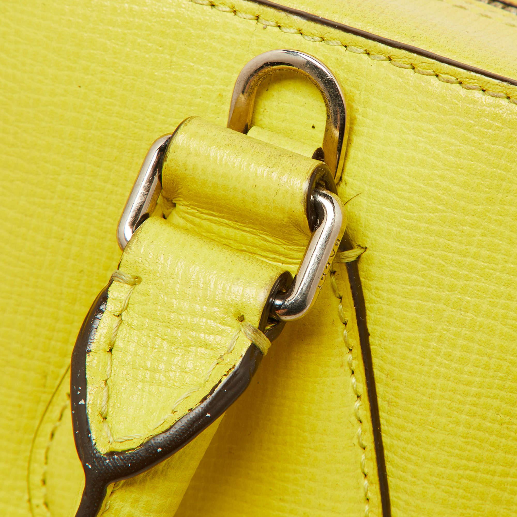 Bally Yellow Leather Camera Crossbody Bag 5